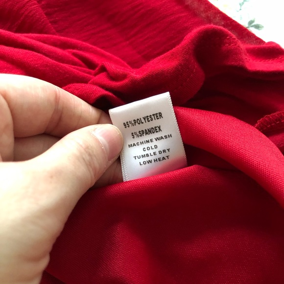 Basically Me Red Long Sleeve High Low Tunic Top - Picture 6 of 10